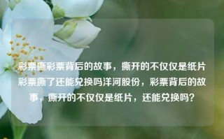 彩票撕彩票背后的故事，撕开的不仅仅是纸片彩票撕了还能兑换吗洋河股份，彩票背后的故事，撕开的不仅仅是纸片，还能兑换吗？，彩票撕纸背后的故事，纸片背后的价值与兑换之谜