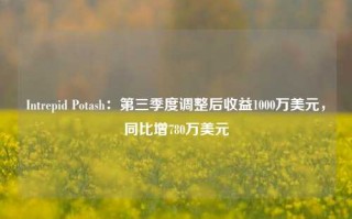 Intrepid Potash：第三季度调整后收益1000万美元，同比增780万美元