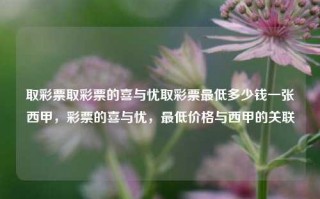 取彩票取彩票的喜与忧取彩票最低多少钱一张西甲，彩票的喜与忧，最低价格与西甲的关联，彩票的喜与忧，最低价格与西甲的关联性分析