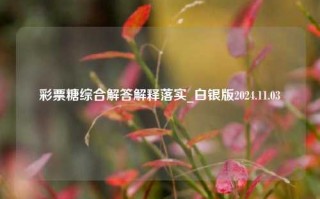 彩票糖综合解答解释落实_白银版2024.11.03