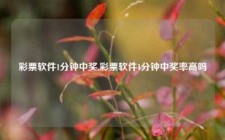 彩票软件1分钟中奖,彩票软件1分钟中奖率高吗