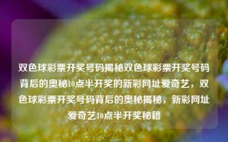 双色球彩票开奖号码揭秘双色球彩票开奖号码背后的奥秘10点半开奖的新彩网址爱奇艺，双色球彩票开奖号码背后的奥秘揭秘，新彩网址爱奇艺10点半开奖秘籍，双色球彩票开奖号码揭秘与合规探讨