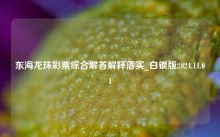 东海龙珠彩票综合解答解释落实_白银版2024.11.01