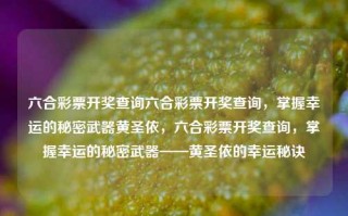 六合彩票开奖查询六合彩票开奖查询，掌握幸运的秘密武器黄圣依，六合彩票开奖查询，掌握幸运的秘密武器——黄圣依的幸运秘诀，黄圣依的幸运秘诀，六合彩票开奖查询的秘密武器