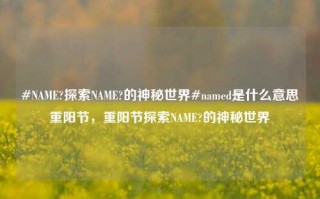 #NAME?探索NAME?的神秘世界#named是什么意思重阳节，重阳节探索NAME?的神秘世界，重阳节，探索NAME?的神秘世界