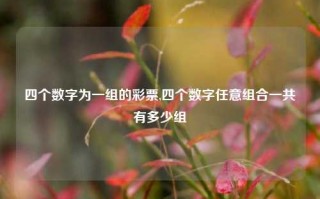 四个数字为一组的彩票,四个数字任意组合一共有多少组