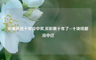 彩票机选十年没中奖,买彩票十年了~十块钱都没中过