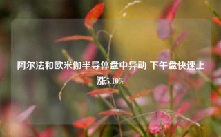 阿尔法和欧米伽半导体盘中异动 下午盘快速上涨5.10%