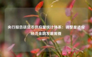 央行报告谈货币供应量统计体系：调整是适应经济金融发展需要