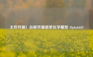 王炸开源！谷歌开源诺奖化学模型 Alphafold3