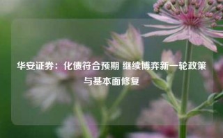 华安证券：化债符合预期 继续博弈新一轮政策与基本面修复