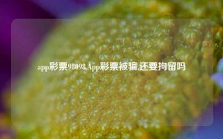 app彩票98098,App彩票被骗,还要拘留吗