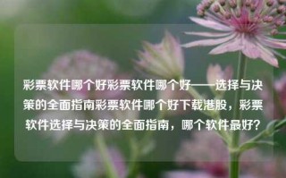 彩票软件哪个好彩票软件哪个好——选择与决策的全面指南彩票软件哪个好下载港股，彩票软件选择与决策的全面指南，哪个软件最好？，彩票软件选择指南，哪个软件最适合您？