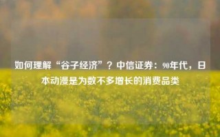 如何理解“谷子经济”？中信证券：90年代，日本动漫是为数不多增长的消费品类