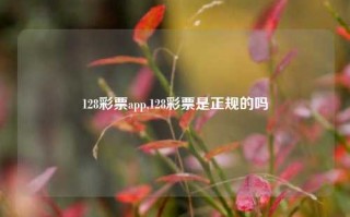 128彩票app,128彩票是正规的吗