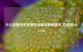 什么彩票中奖率高综合解答解释落实_白银版2024.11.05