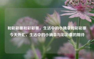 和彩彩票和彩彩票，生活中的小确幸和彩彩票今天外汇，生活中的小确幸与彩彩票的期待，生活中的小确幸与彩彩票的期待