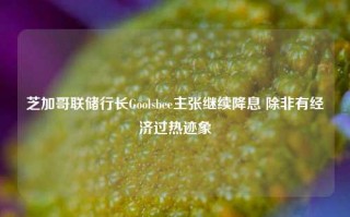 芝加哥联储行长Goolsbee主张继续降息 除非有经济过热迹象