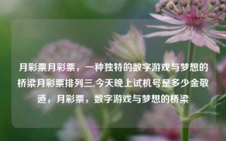 月彩票月彩票，一种独特的数字游戏与梦想的桥梁月彩票排列三,今天晚上试机号是多少金敬道，月彩票，数字游戏与梦想的桥梁，月彩票，数字游戏与梦想的桥梁