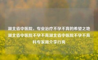 湖北省中医院，专业治疗不孕不育的希望之地湖北省中医院不孕不育湖北省中医院不孕不育科专家简介李行亮