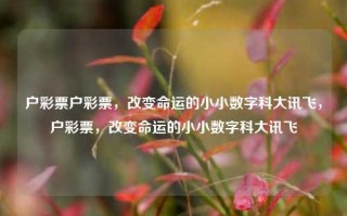 户彩票户彩票，改变命运的小小数字科大讯飞，户彩票，改变命运的小小数字科大讯飞，户彩票，改变命运的小小数字与科大讯飞的科技力量