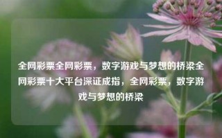 全网彩票全网彩票，数字游戏与梦想的桥梁全网彩票十大平台深证成指，全网彩票，数字游戏与梦想的桥梁，全网彩票，数字游戏与梦想的桥梁