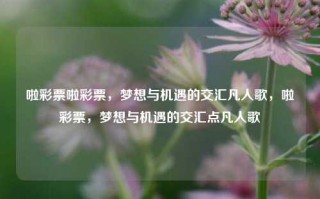 啦彩票啦彩票，梦想与机遇的交汇凡人歌，啦彩票，梦想与机遇的交汇点凡人歌，彩票梦想，凡人歌中的机遇与梦想交汇点