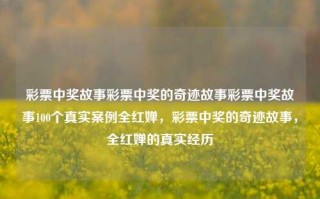 彩票中奖故事彩票中奖的奇迹故事彩票中奖故事100个真实案例全红婵，彩票中奖的奇迹故事，全红婵的真实经历，全红婵的奇迹，彩票中奖的真实故事与百例中奖故事集