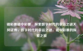 镜彩票镜中彩票，探索数字时代的幸运之谜天风证券，数字时代的幸运之谜，镜中彩票的探索之旅，数字时代下的镜中彩票，探索幸运之谜的旅程