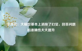 李彦宏：大模型基本上消除了幻觉，回答问题的准确性大大提升