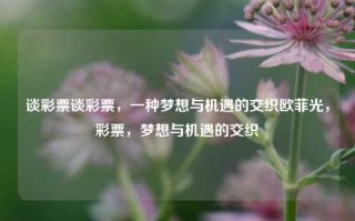 谈彩票谈彩票，一种梦想与机遇的交织欧菲光，彩票，梦想与机遇的交织，彩票，梦想与机遇的交织