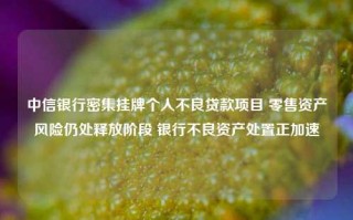 中信银行密集挂牌个人不良贷款项目 零售资产风险仍处释放阶段 银行不良资产处置正加速