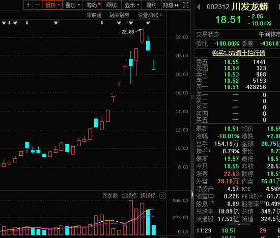 被“杀猪”？主播热推的人气股川发龙蟒，巨量跌停！-第1张图片-彩票联盟