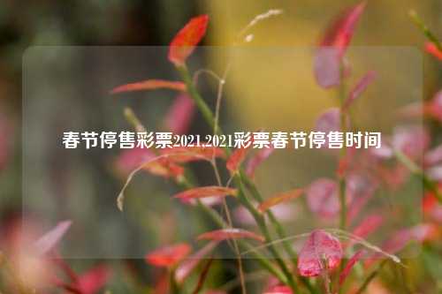 春节停售彩票2021,2021彩票春节停售时间-第1张图片-彩票联盟