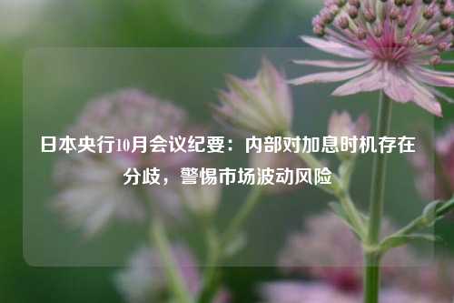 日本央行10月会议纪要：内部对加息时机存在分歧，警惕市场波动风险-第1张图片-彩票联盟