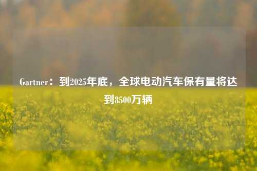 Gartner：到2025年底，全球电动汽车保有量将达到8500万辆-第1张图片-彩票联盟