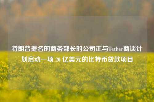 特朗普提名的商务部长的公司正与Tether商谈计划启动一项 20 亿美元的比特币贷款项目-第1张图片-彩票联盟