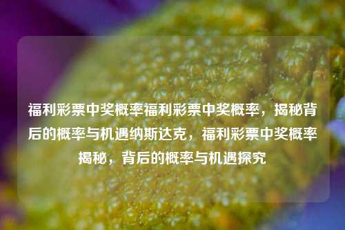 福利彩票中奖概率福利彩票中奖概率，揭秘背后的概率与机遇纳斯达克，福利彩票中奖概率揭秘，背后的概率与机遇探究，福利彩票中奖概率揭秘，探究背后的概率与机遇-第1张图片-彩票联盟