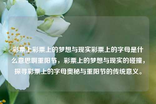 彩票上彩票上的梦想与现实彩票上的字母是什么意思啊重阳节，彩票上的梦想与现实的碰撞，探寻彩票上的字母奥秘与重阳节的传统意义。，彩票上的梦想与现实交织，探寻彩票字母的秘密与重阳节的传统内涵-第1张图片-彩票联盟