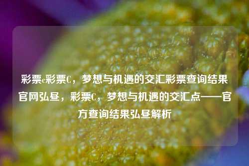 彩票c彩票C，梦想与机遇的交汇彩票查询结果官网弘昼，彩票C，梦想与机遇的交汇点——官方查询结果弘昼解析，彩票C，梦想与机遇的交汇点——官方查询结果弘昼解析-第1张图片-彩票联盟